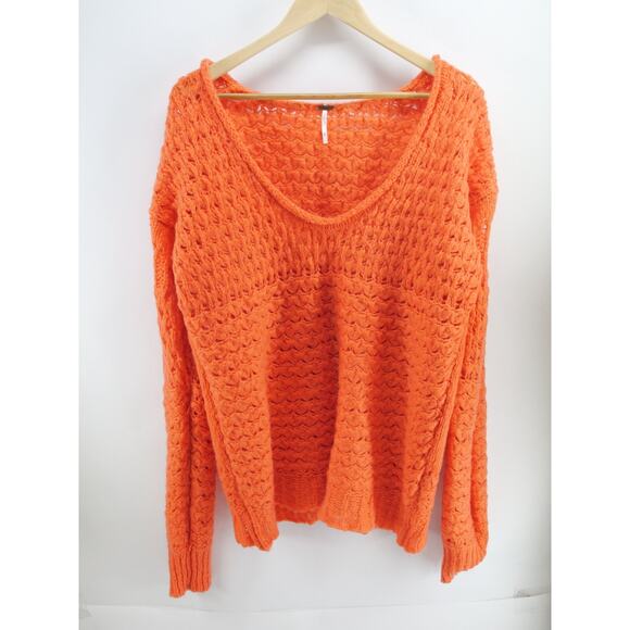 Free People Sweaters - Sweater‎ Free People Crashing Waves Orange Size S